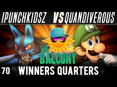 PM @ the Balcony 70 - Winners Quarters ft. R3|iPunchKidsz (Lucario) VS Quandiverous (Luigi)