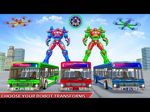 Bus Robot Car Game: Drone Robot Transforming Game