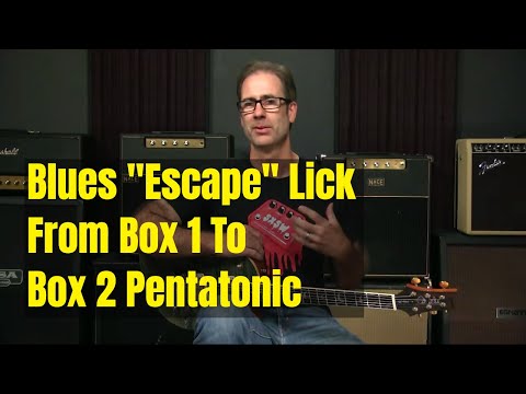 Blues "Escape" Lick From Box 1 To Box 2 In A Minor