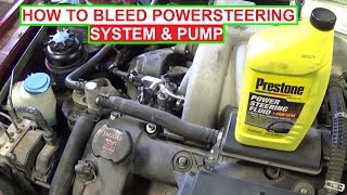 How to Bleed Power steering System and Pump after Repairs  Demonstrated on Jaguar X-TYPE