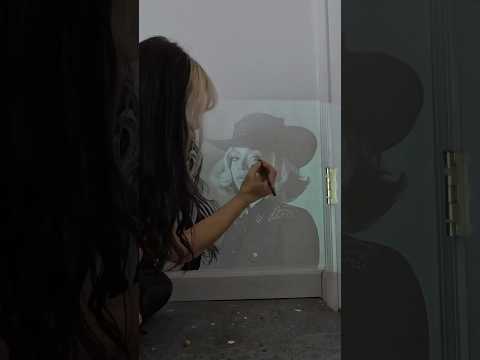 Using a Projector to make a Mural! #studiopainter #artstudio #projector #artist #mural #muralist