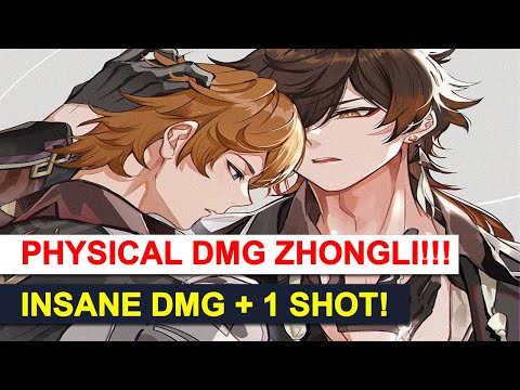 Physical DPS Zhongli Showcase INSANE DMG! - Genshin Impact 1.2 Showcase