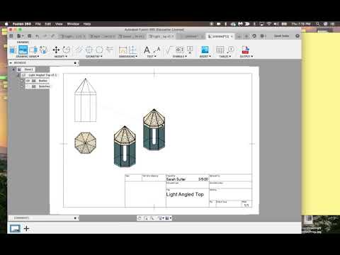 Orthographic Drawings with dimensions in Fusion