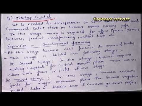 Finance meaning Need for finance in different stages of business development class 11 etp