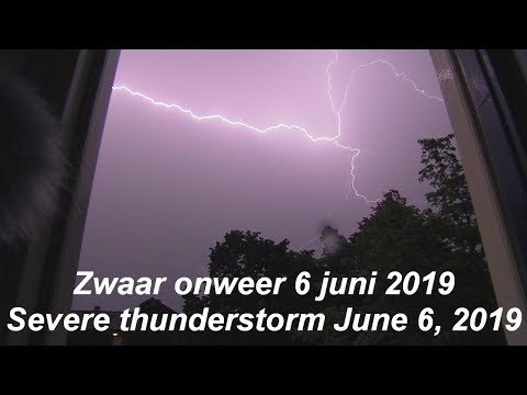 6 juni 2019: mooie bliksem van zwaar onweer met erg Nederlandse afloop