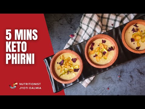 5 Mins Instant Keto Phirni 1g Net Carb | Low-carb Dessert | Keto Kheer