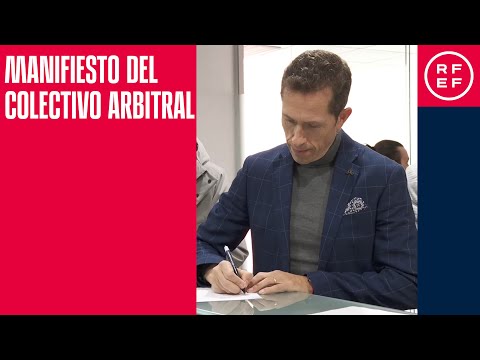 El colectivo arbitral se reúne en Las Rozas y firma un manifiesto en defensa de su honor.