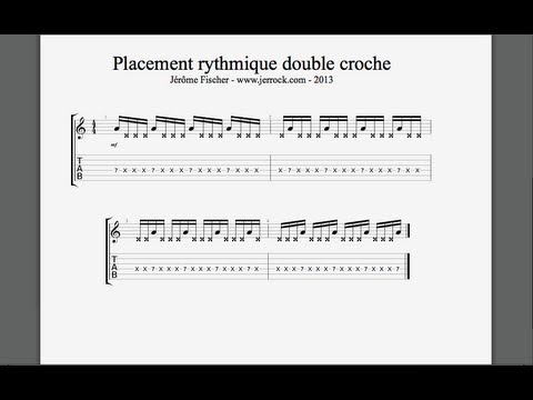Exercice guitare - Placement Rythmique à la double croche