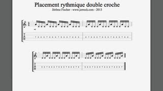 Exercice guitare - Placement Rythmique à la double croche