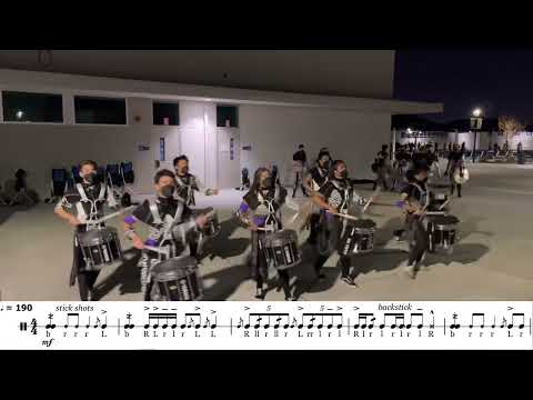 POW Percussion 2022 Snare Feature - Transcription