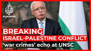 Israel committing war crimes in Gaza, Palestinian FM tells UN