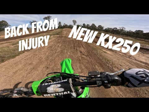 First ride on the new 2023 Kawasaki Kx250! GoPro mash up First ride back from injury