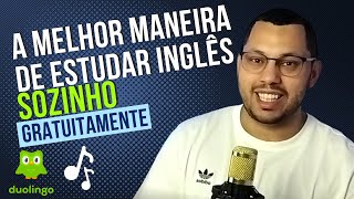 A melhor maneira de ESTUDAR INGLÊS SOZINHO DE GRAÇA | Duolingo + Músicas em inglês | Parte 1