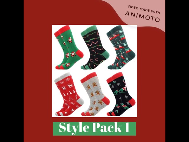 Vídeo relacionado con BONANGEL Calcetines Funky Navideños para Hombre, Divertidos y Coloridos de Vestir de Algodón Loco, Regalo para Hombres Papá Novio