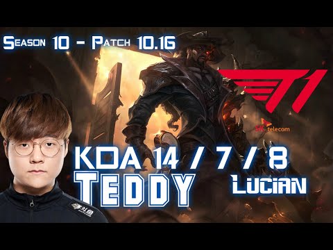 T1 Teddy LUCIAN vs GALIO Mid - Patch 10.16 KR Ranked