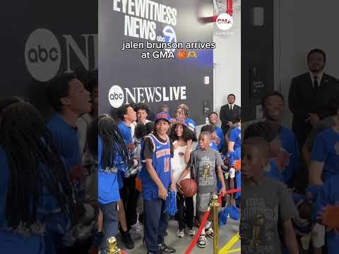 MVP and Knicks captain Jalen Brunson arrived at Good Morning America to a crowd of young fans