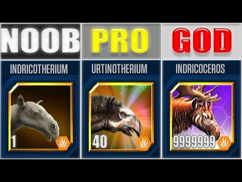 NOOB vs PRO vs GOD | SUPER LEVEL 999+ MODs 999+ - JURASSIC WORLD THE GAME