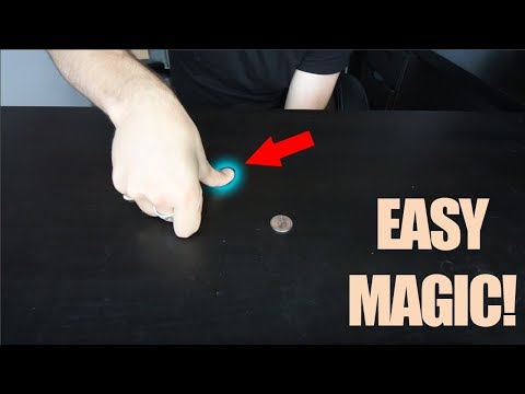 How To Put A COIN THROUGH A TABLE Magic Trick!!! (Super Easy)