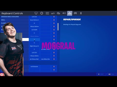 Mongraal's fortnite settings