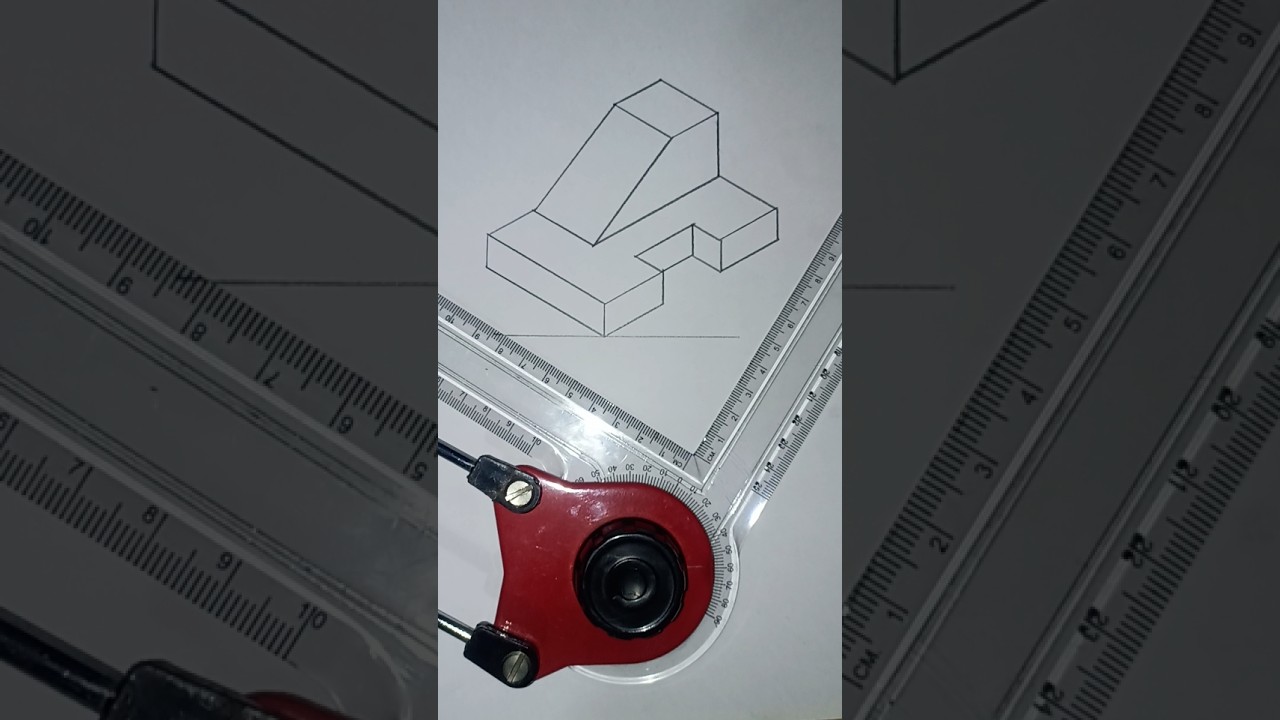 How to draw isometric drawing [drawing no 3] #shorts #shortsvideo #youtubeshorts #3d #drawing