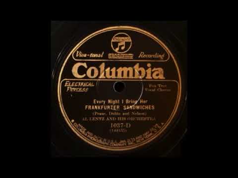 Frankfurter Sandwiches by Al Lentz and His Orchestra, 1927