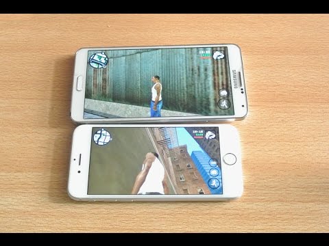 Samsung Galaxy Note 3 Android 5.0 vs iPhone 6 iOS 8 - GTA San Andreas Gameplay Comparison HD