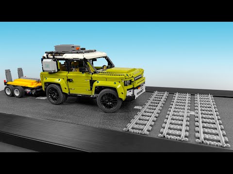 Land Rover Defender VS Rails / Lego Technic CRASH Test
