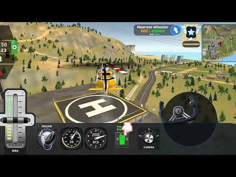 Bell 412 Helicopter | Helipad| Police Officer Simulator Game Play #45 | iOS Android | Level Gaming 🎮