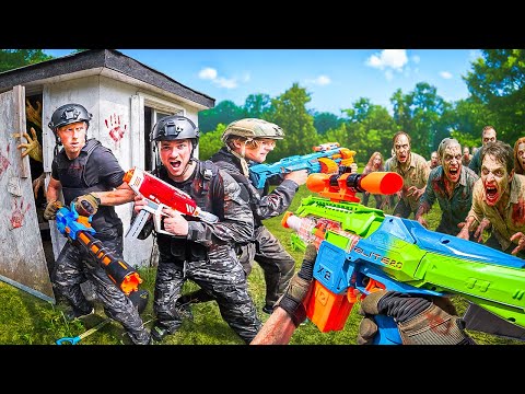 S.W.A.T Vs ZOMBIES NERF Gun Game! Aaron Esser Joins The Battle!