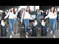 Kajal Agarwal Along With Her Son Spotted At Mumbai Airport ️