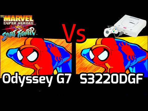Samsung Odyssey G7 Vs Dell S3220DGF - Marvel Vs Street Fighter Sega Saturn (Pre-Review Part 2)