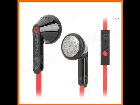 Auriculares con cable plano de botón