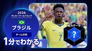 【1分で分かる】W杯・ブラジル代表の戦力データメトリクス【日本代表の対戦国 戦力分析】