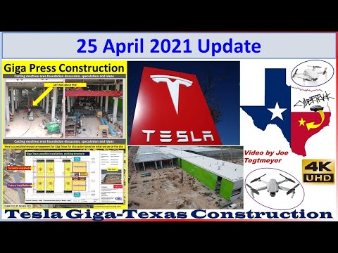 Tesla Gigafactory Texas 25 April 2021 Cyber Truck & Model Y Factory Construction Update (08:00AM)