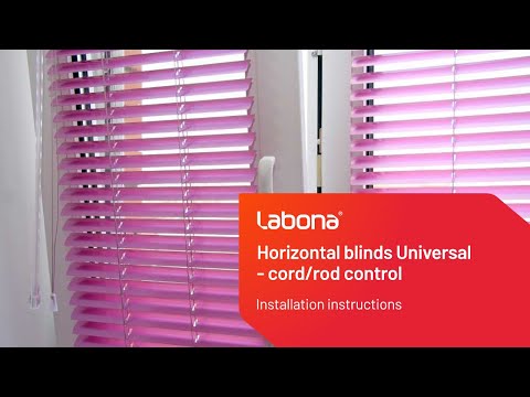 Installation instructions for horizontal blinds - cord/rod control