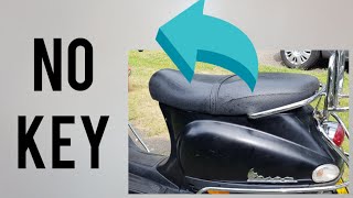 How to open a buddyseat without a key on a moped