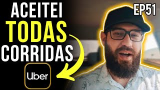 🔴 (valeu a pena?) FIZ 100% DAS CORRIDAS DA UBER!