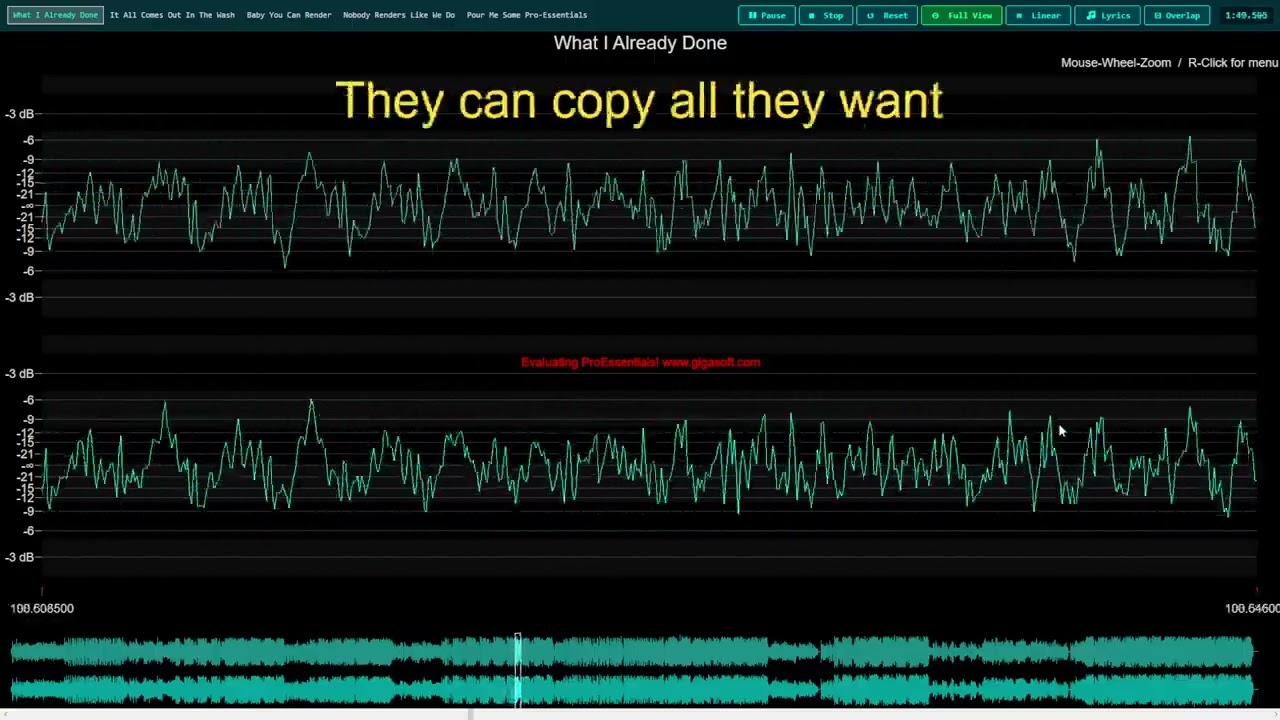 WPF audio waveform oscilloscope — dual channel real-time chart, 7.5M points/channel.