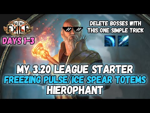 [PoE 3.20] Day 1-3 Freezing Pulse/Ice Spear Totem Hierophant - Path of Exile Sanctum League Starter