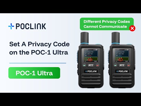 How to set a Privacy Code on the POC-1 Ultra?