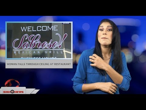 Woman falls through ceiling at restaurant (ASL - 9.7.18)