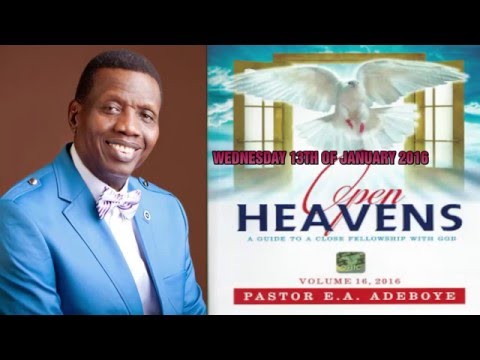 OPEN HEAVENS READING 13TH OF JAN, 2016