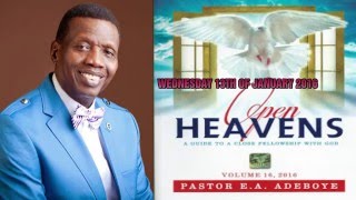 OPEN HEAVENS READING 13TH OF JAN, 2016