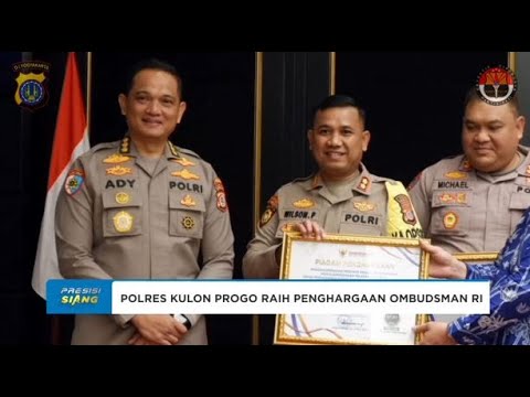 POLRES JAJARAN POLDA DIY RAIH PREDIKAT ZONA HIJAU DARI OMBUDSMAN RI