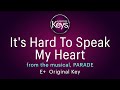 It's Hard To Speak My Heart ... E+ original key ... KARAOKE with Lyrics