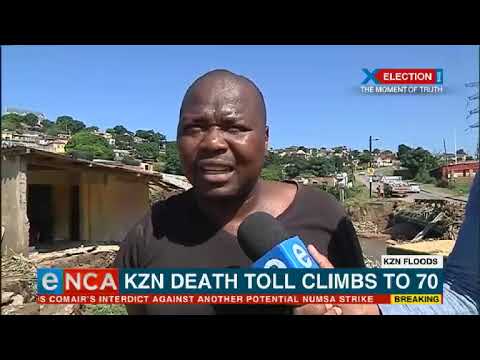 Kzn death toll climbs up to 70