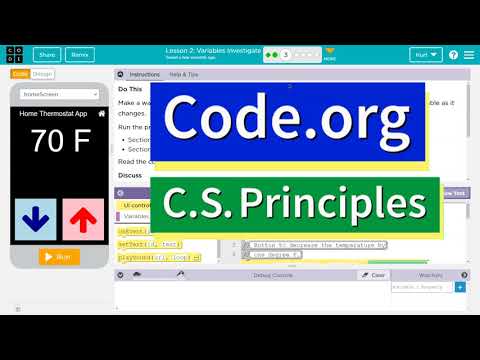 Code.org Lesson 2.2 Variables Investigate | Tutorial with Answers | Unit 4 CS Principles