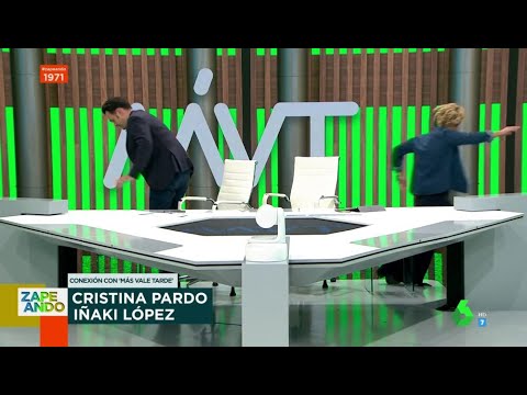 El tremendo susto de Cristina Pardo e Iñaki López fuera de cámaras en plató - Zapeando