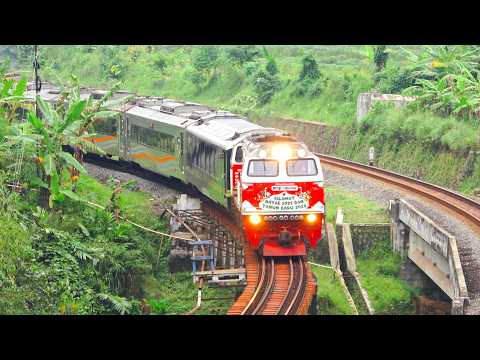 KERETA API PANJANG‼️ MENEMUKAN 27 KERETA API MELINTASI TIKUNGAN DAN TANJAKAN