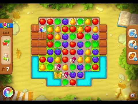 GardenScapes Level 2352 no boosters (14 moves)